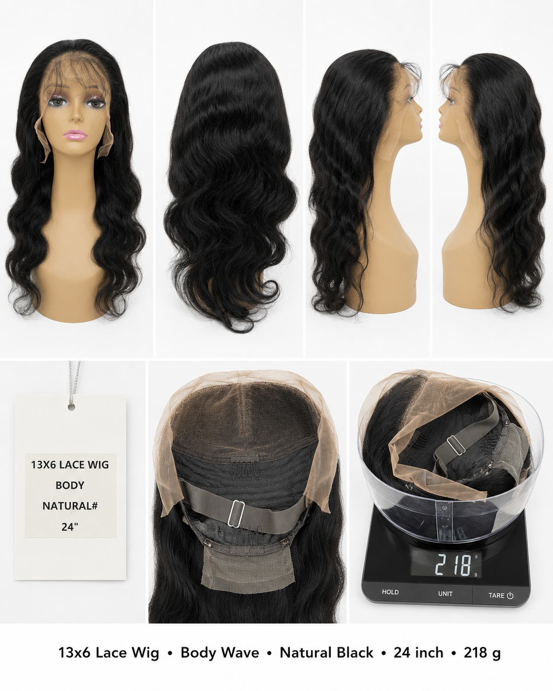 100% human hair wigs 13x6 straight body wave deep wave