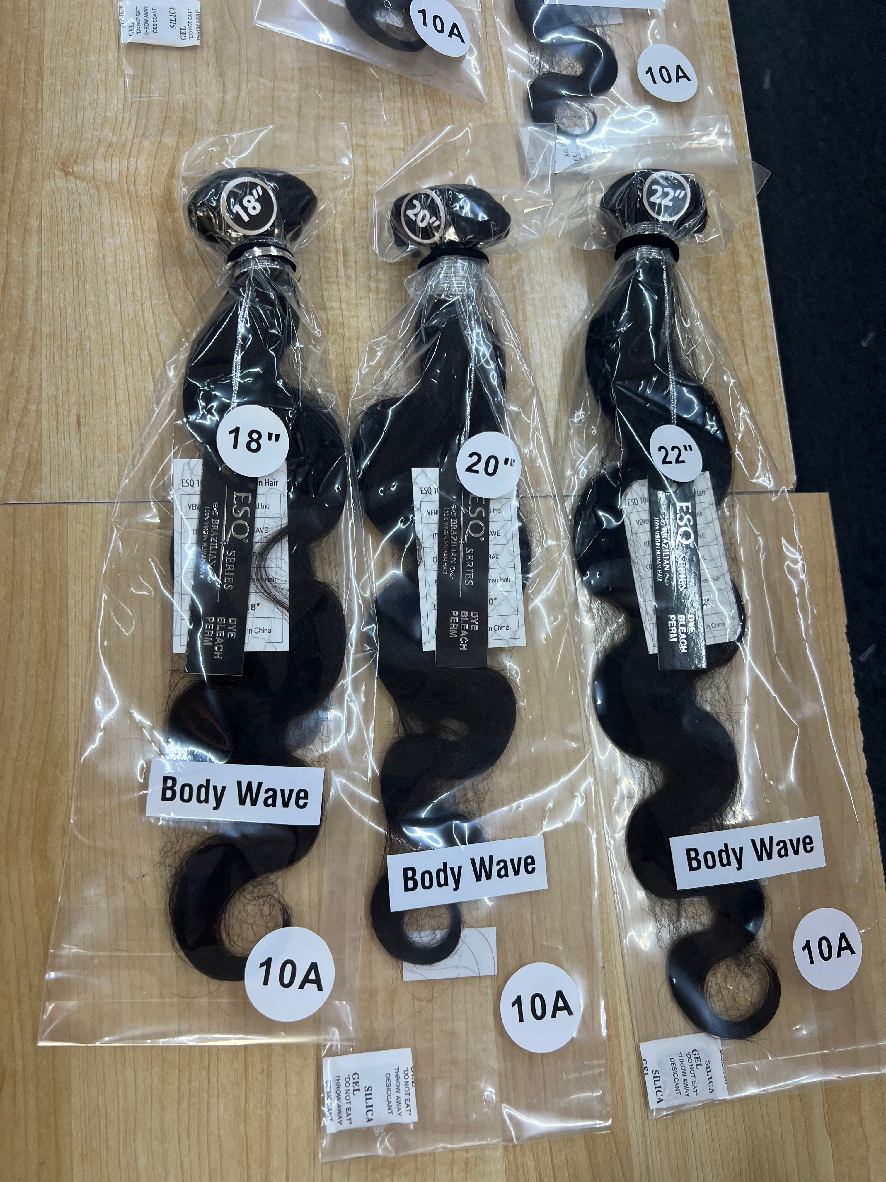 100% human hair 18”20”22” body wave