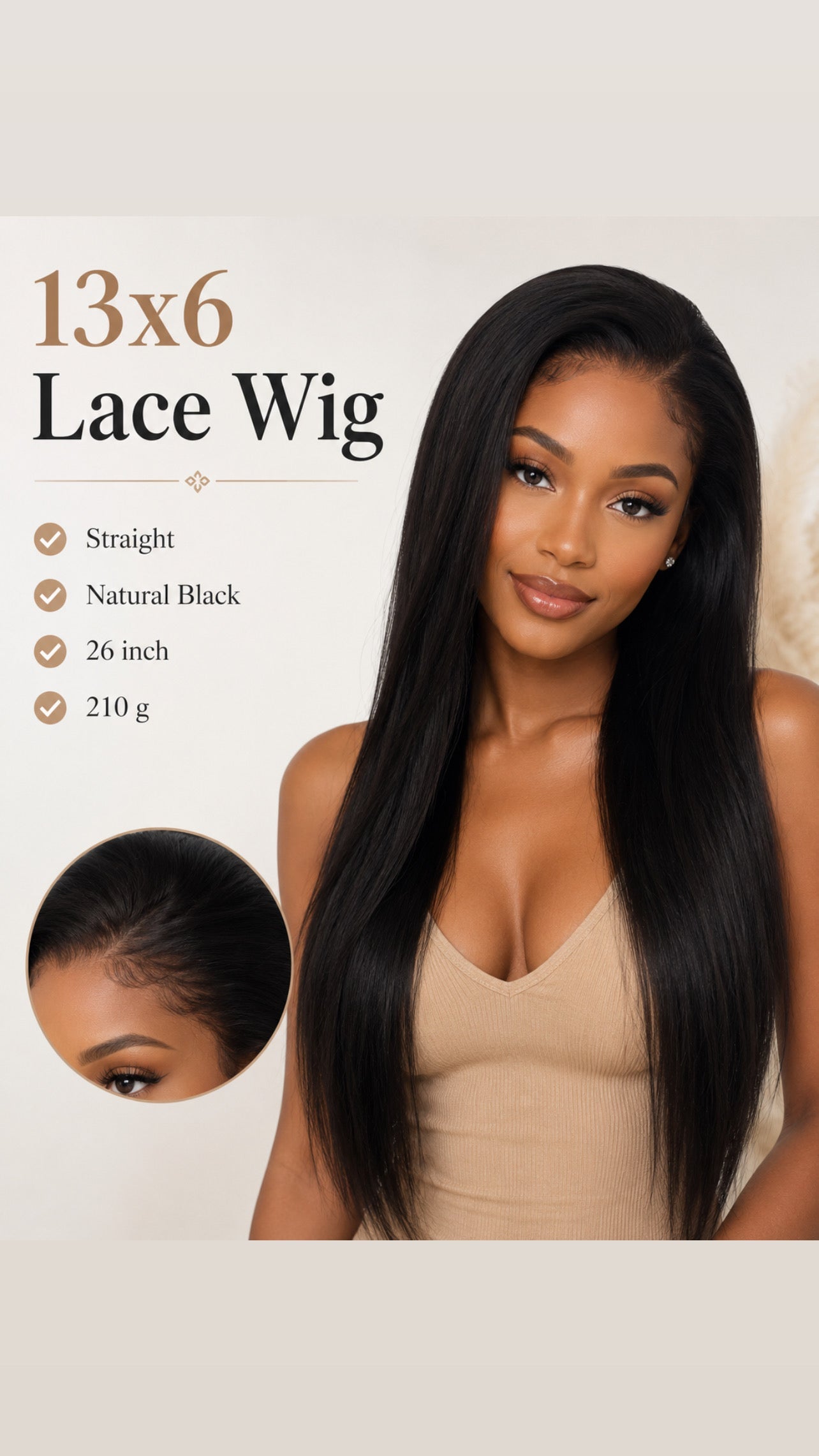 100% human hair wigs 13x6 straight body wave deep wave