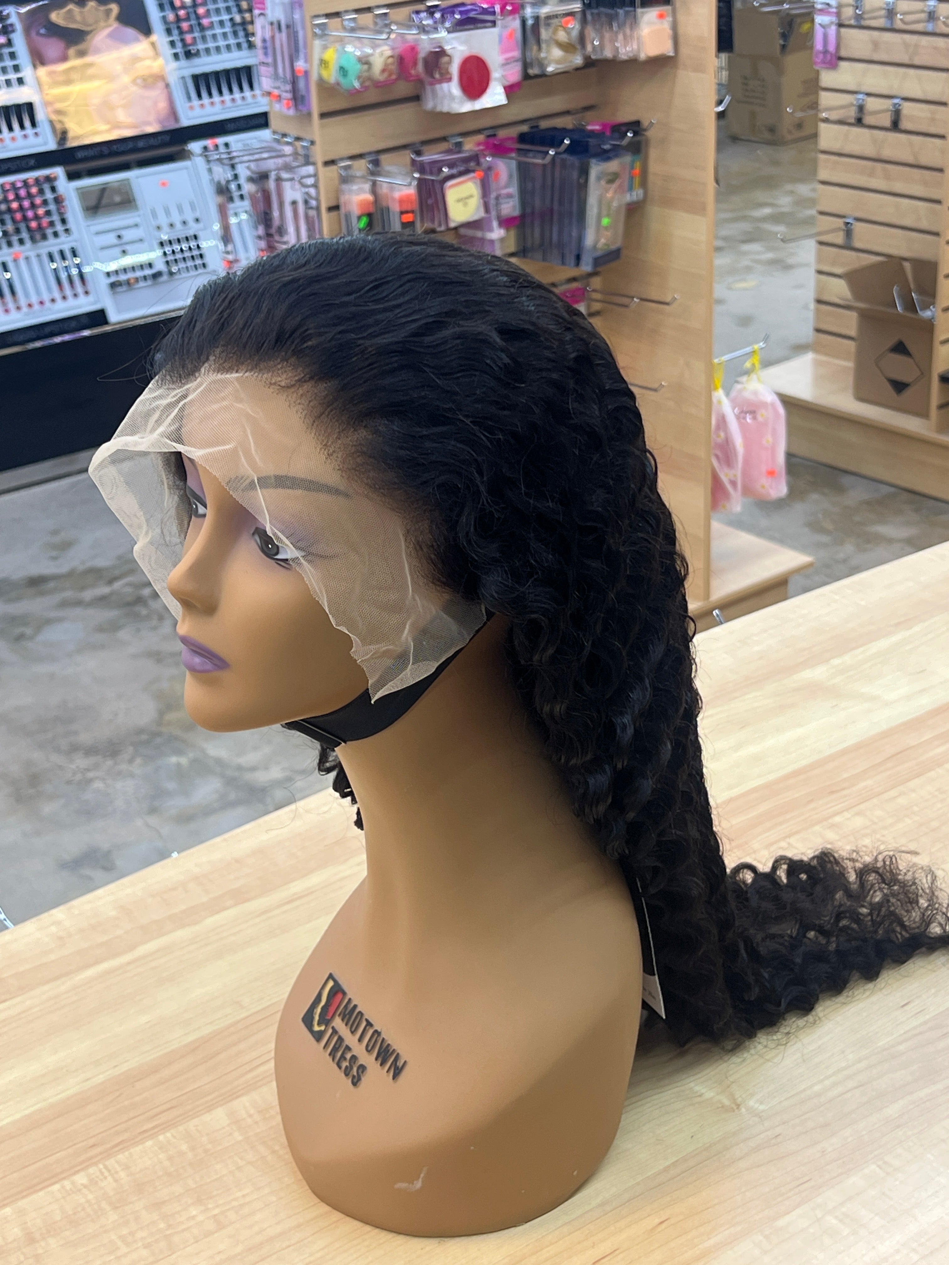 100% human hair wigs deep wavewater wave 34”inch 13x4