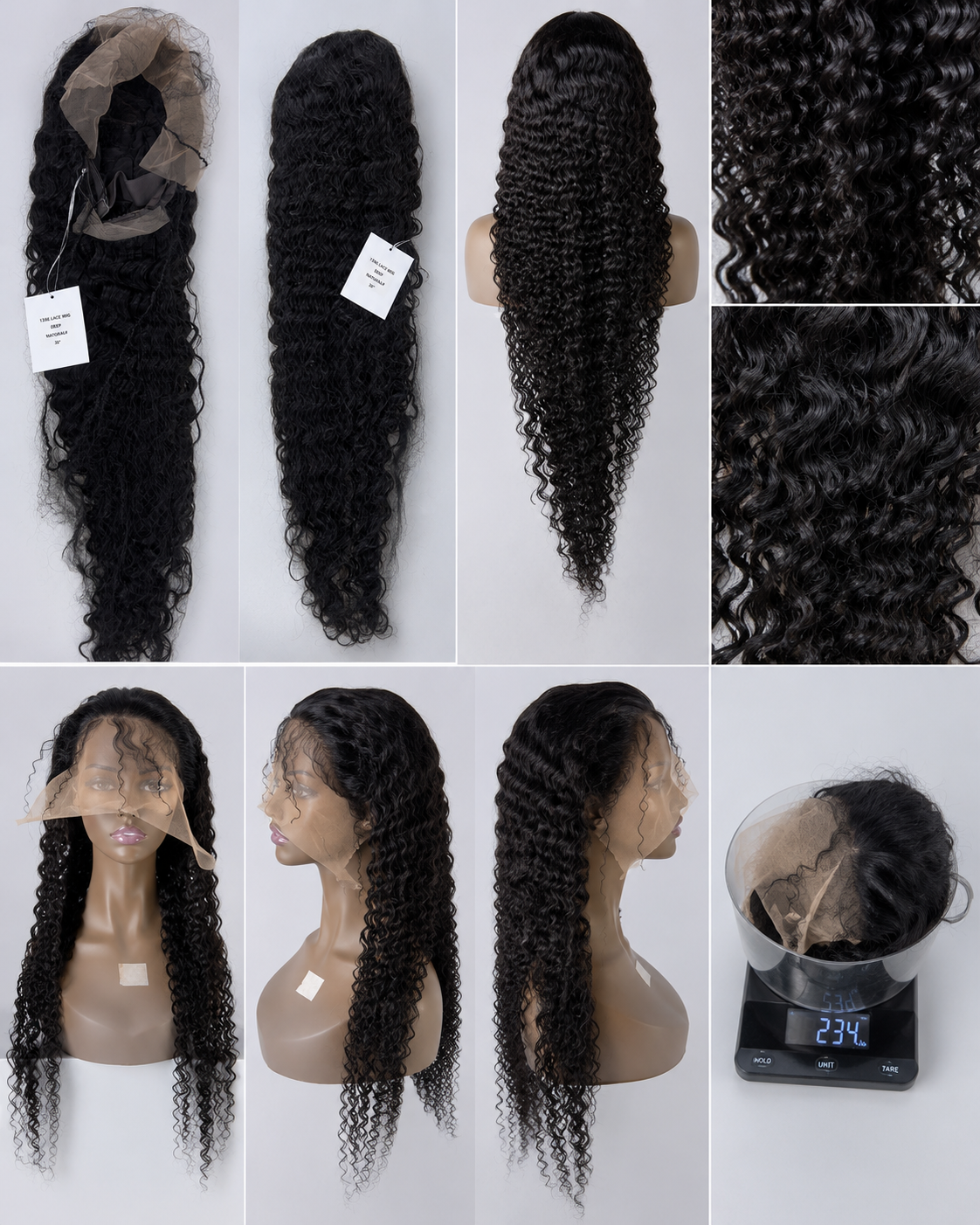 100% human hair wigs 13x6 straight body wave deep wave